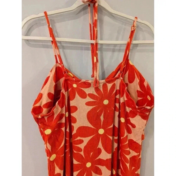 Madden NYC Floral Sun Dress XXL - Bright Red & Orange Daisy Print - Picture 6 of 11